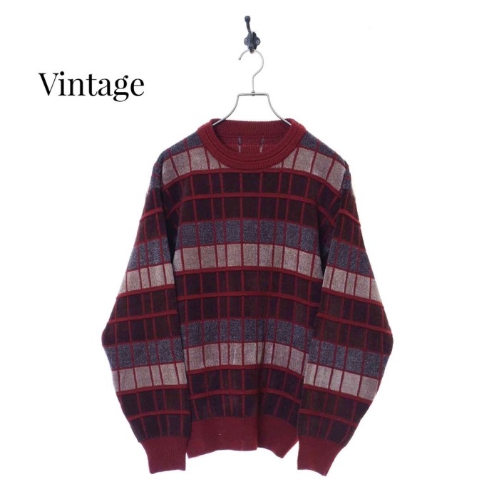 VINTAGE 3D KNITTED SWEATER/M | Vintage.City 古着屋、古着コーデ情報を発信