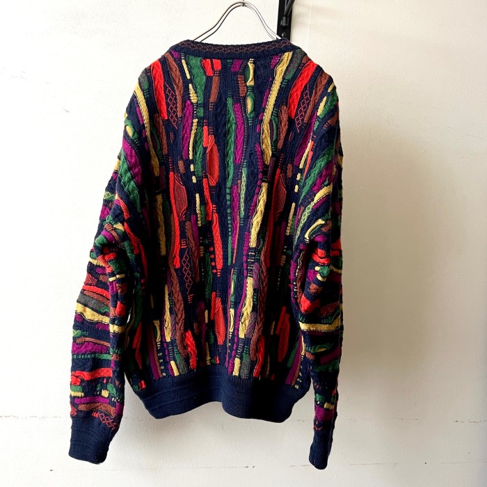 90's Limnos 3D Design Knit Sweater | Vintage.City 古着屋、古着コーデ情報を発信