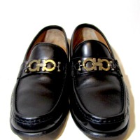 90's Salvatore Ferragamo Black Loafers | Vintage.City ヴィンテージ 古着