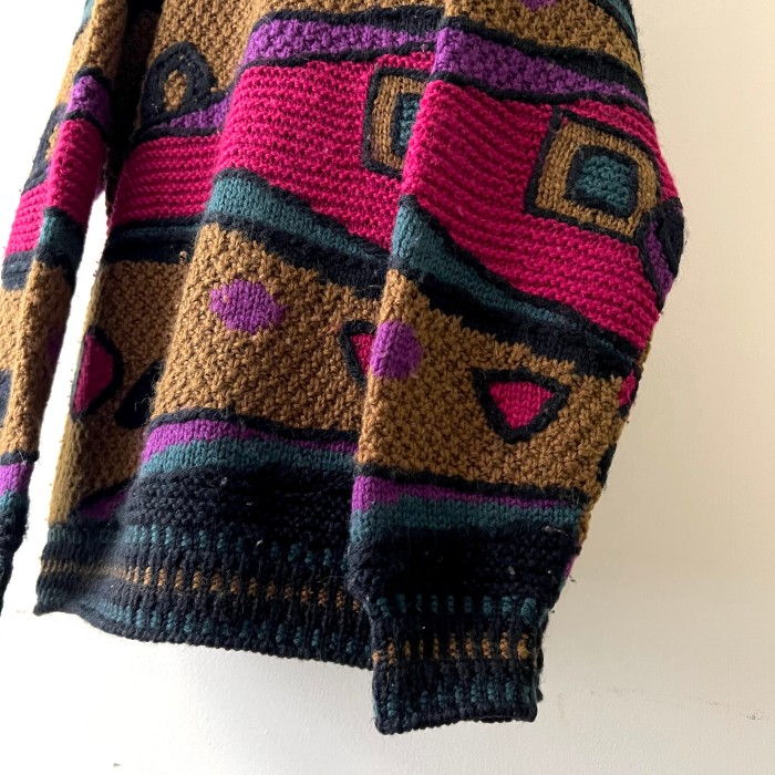 90-00's Multicolor Design Knit Sweater | Vintage.City 빈티지숍, 빈티지 코디 정보