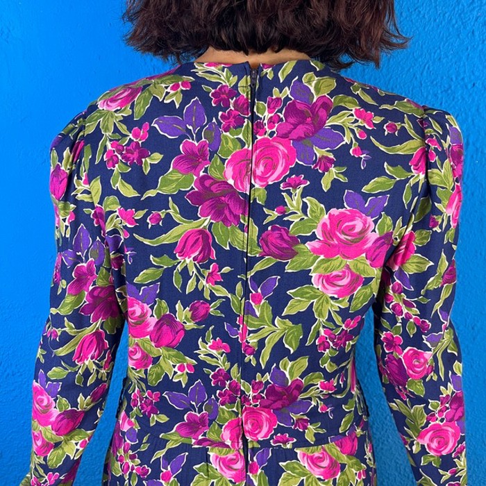 90s Pink Flower Pattern Dress | Vintage.City 古着屋、古着コーデ情報を発信