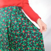 70-80sPoinsettiaPatternSkirt | Vintage.City ヴィンテージ 古着
