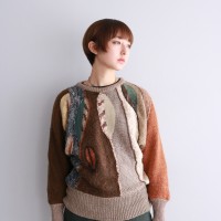 Vintage plant pattern dolman sleeve knit | Vintage.City ヴィンテージ 古着