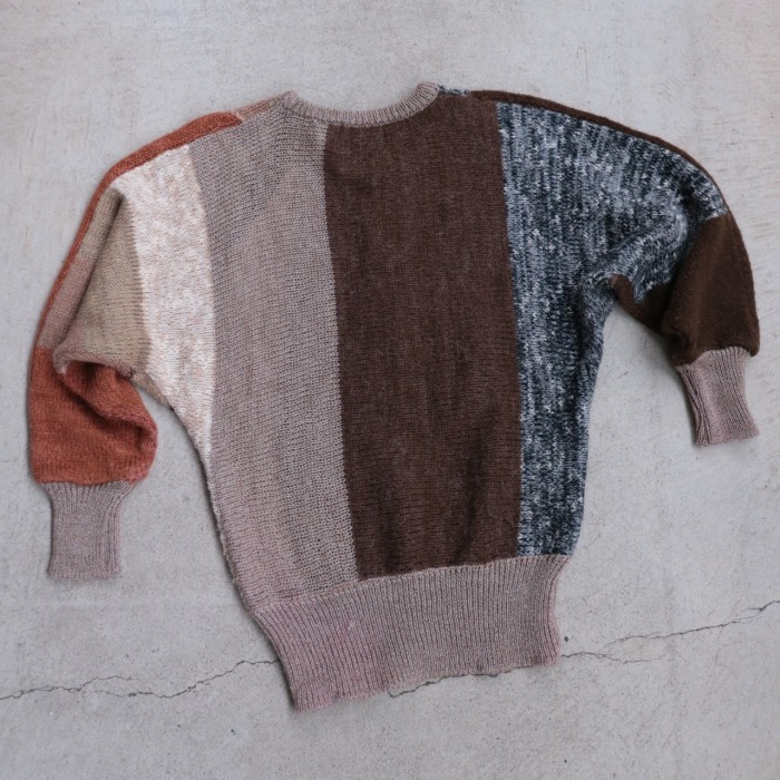Vintage plant pattern dolman sleeve knit | Vintage.City 古着屋、古着コーデ情報を発信