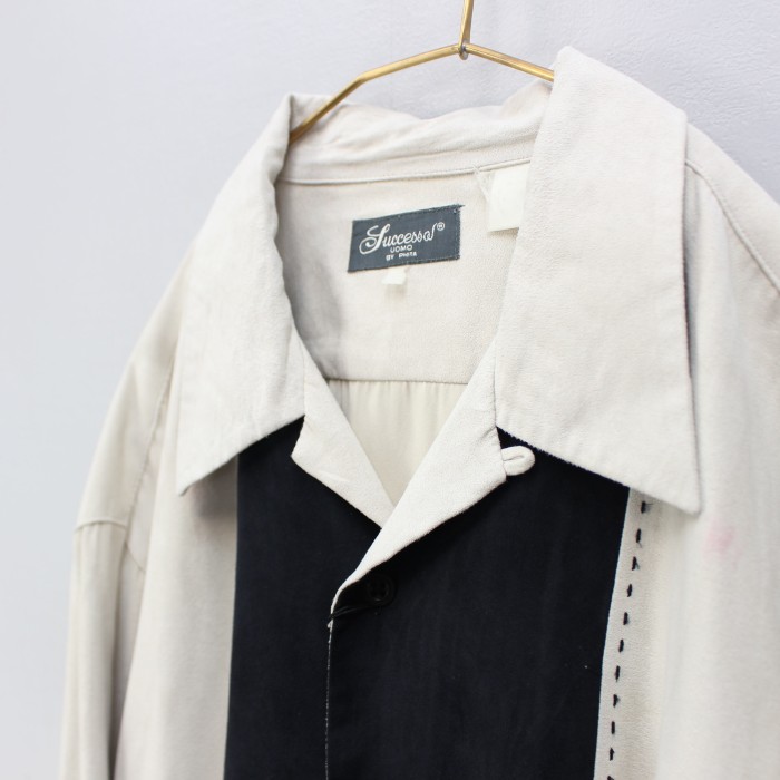 EU VINTAGE ヨーロッパ古着2トーンデザインフェイクスウェードシャツ | Vintage.City 빈티지숍, 빈티지 코디 정보