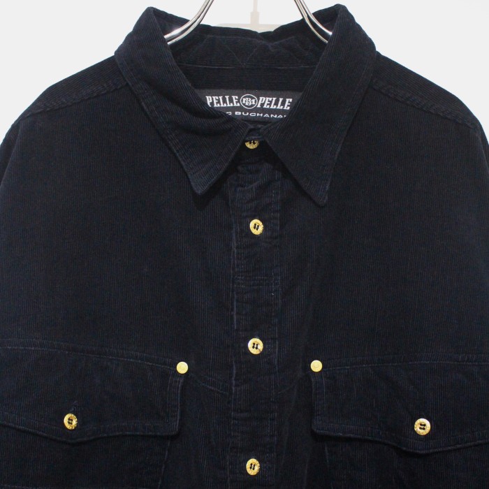 1990s gold button corduroy shirt | Vintage.City 古着屋、古着コーデ情報を発信