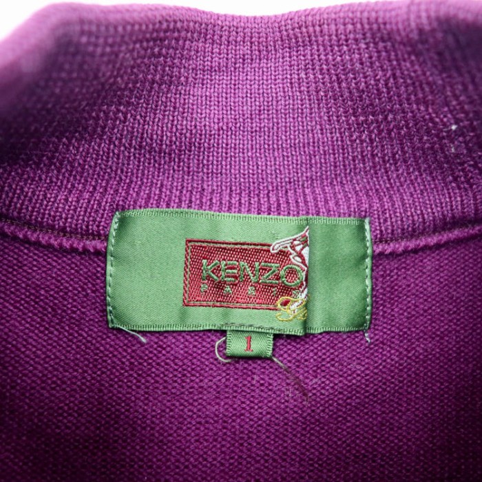 KENZO GOLF モックネックニット セーター S パープル 刺繍 | Vintage.City 古着屋、古着コーデ情報を発信