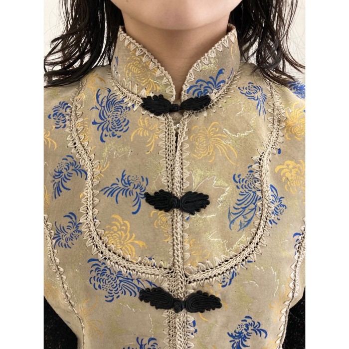 leather china vest  本革レザー チャイナベスト | Vintage.City 古着屋、古着コーデ情報を発信