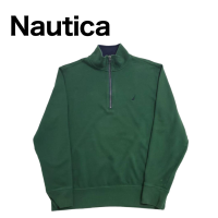 【703】Nautica ハーフジップスウェット グリーン Lサイズ | Vintage.City 古着屋、古着コーデ情報を発信