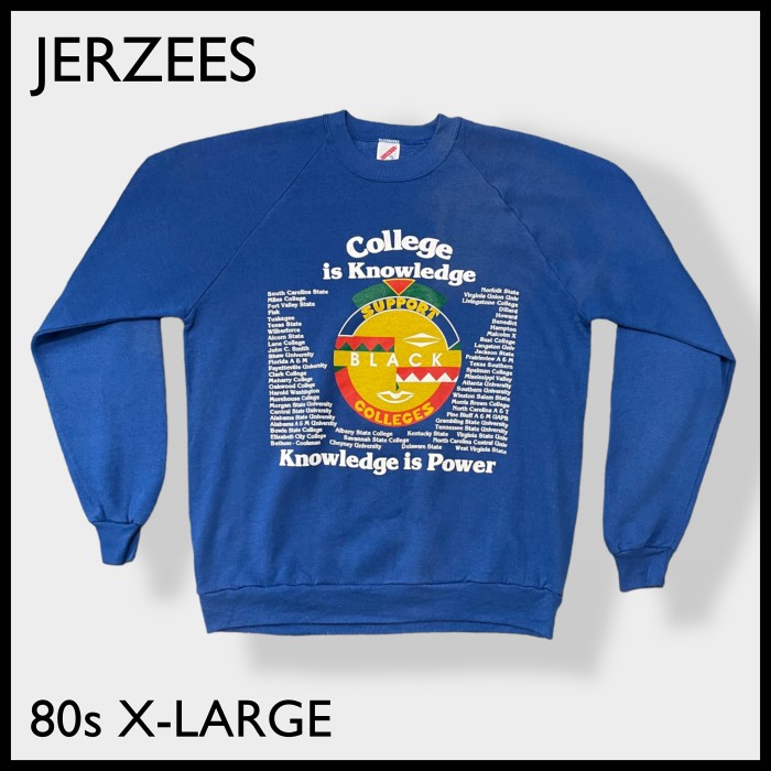 【JERZEES】80s USA製 スウェット カレッジ ラグラン XL 古着 | Vintage.City 古着屋、古着コーデ情報を発信