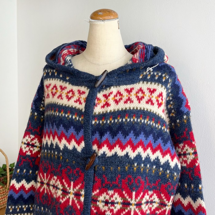 Nordic pattern foodie cardigan | Vintage.City 古着屋、古着コーデ情報を発信
