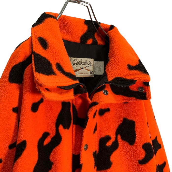 80s Cabela's Orange camo fleece jacket | Vintage.City 古着屋、古着コーデ情報を発信