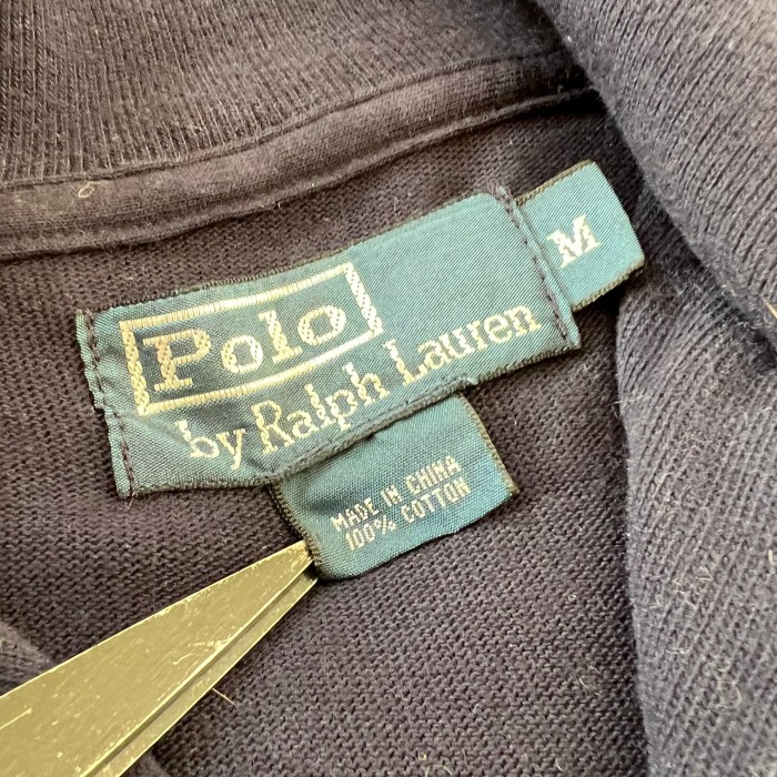 ラルフローレン ハーフジップ 長袖 Tシャツ ロンT ネイビー エルボーパッチ | Vintage.City 古着屋、古着コーデ情報を発信