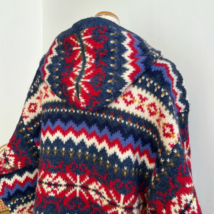 Nordic pattern foodie cardigan | Vintage.City 古着屋、古着コーデ情報を発信