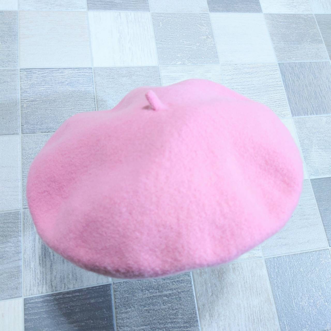 BAKARRA フランス製 ウール ベレー帽 ピンク 帽子