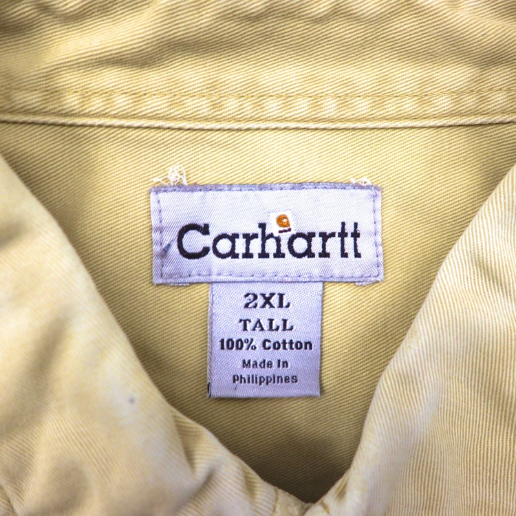 CARHARTT ワークシャツ 2XL ベージュ ボタンダウン ビッグサイズ