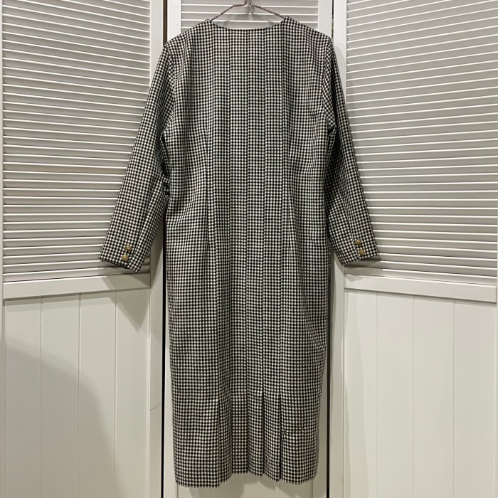 shepherd plaid double button dress | Vintage.City ヴィンテージ 古着