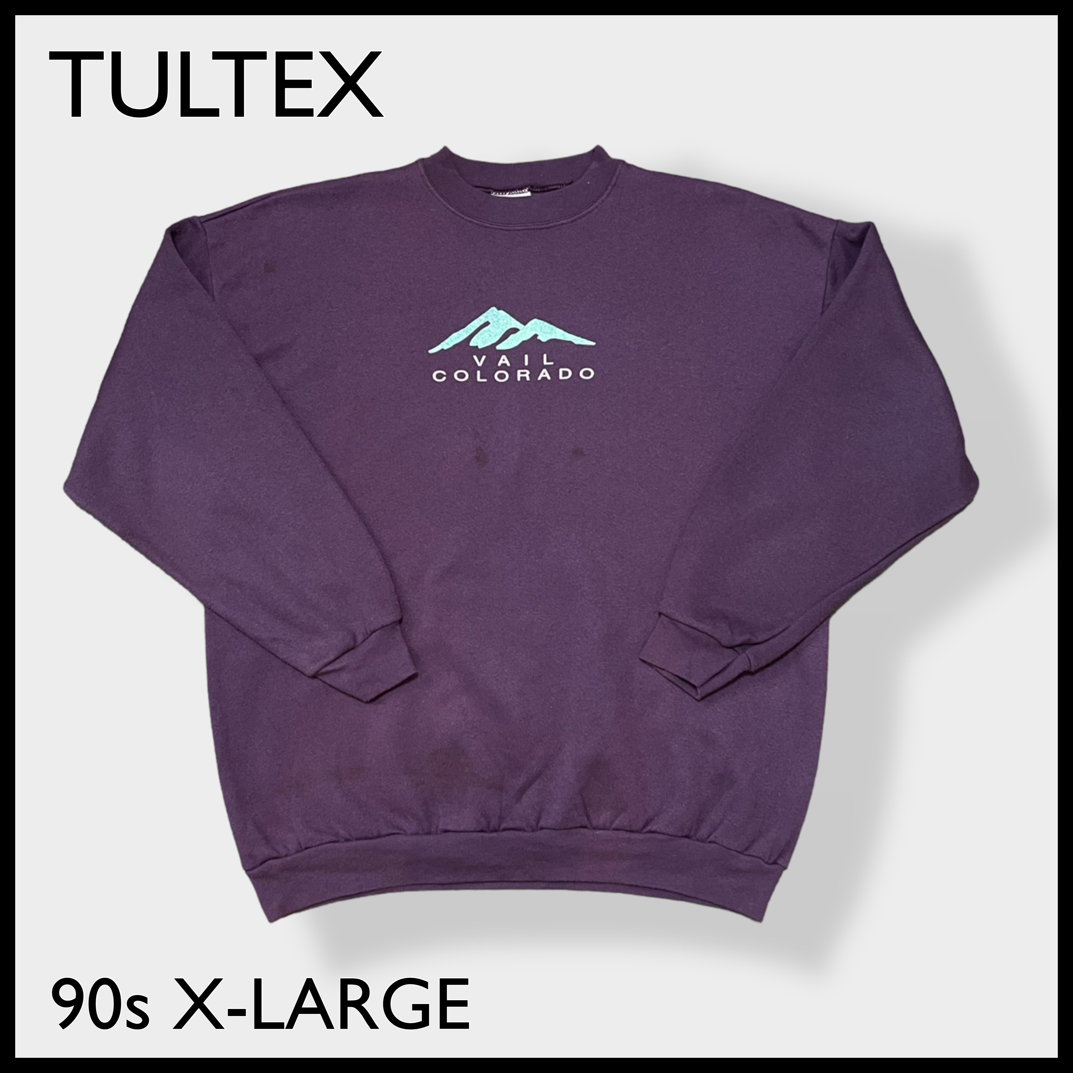 TULTEX】90s USA製 プリント スウェット コロラド XL US古着 | Vintage 