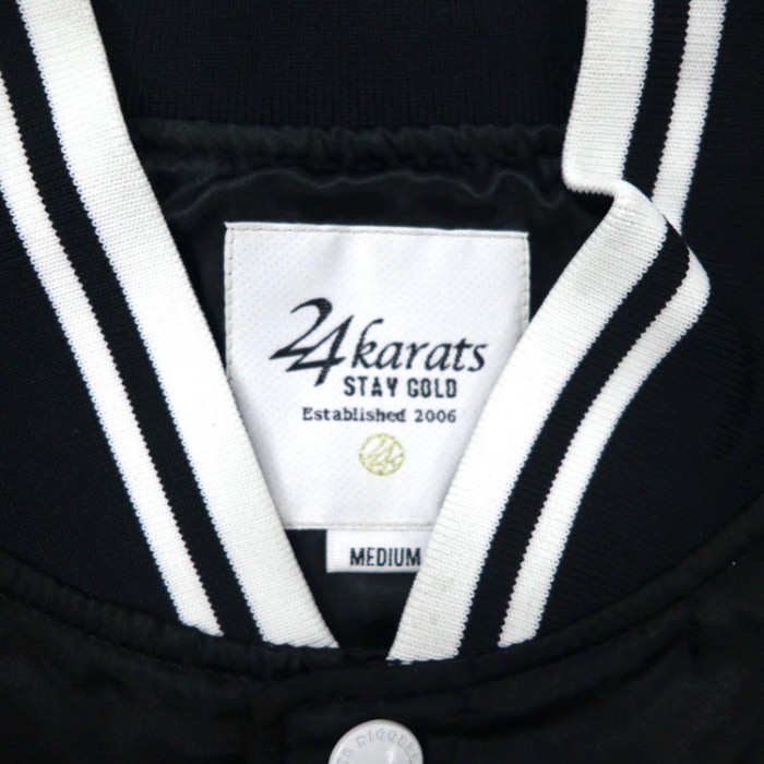 24 KARATS STAY GOLD スタジャン M ブラック ワッペン | Vintage.City 古着屋、古着コーデ情報を発信