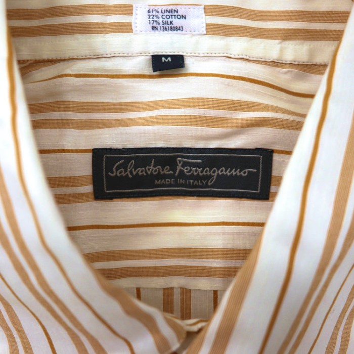 SALVATORE FERRAGAMO ドレスシャツ シルク混 未使用品 | Vintage.City ヴィンテージ 古着