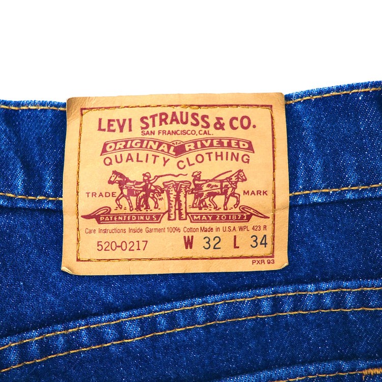 LEVI'S デニムパンツ 32 ブルー USA製 520-0217 90年代