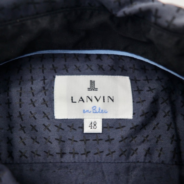LANVIN EN BLEU シャツ 48 ネイビー 総柄 | Vintage.City 古着屋、古着コーデ情報を発信