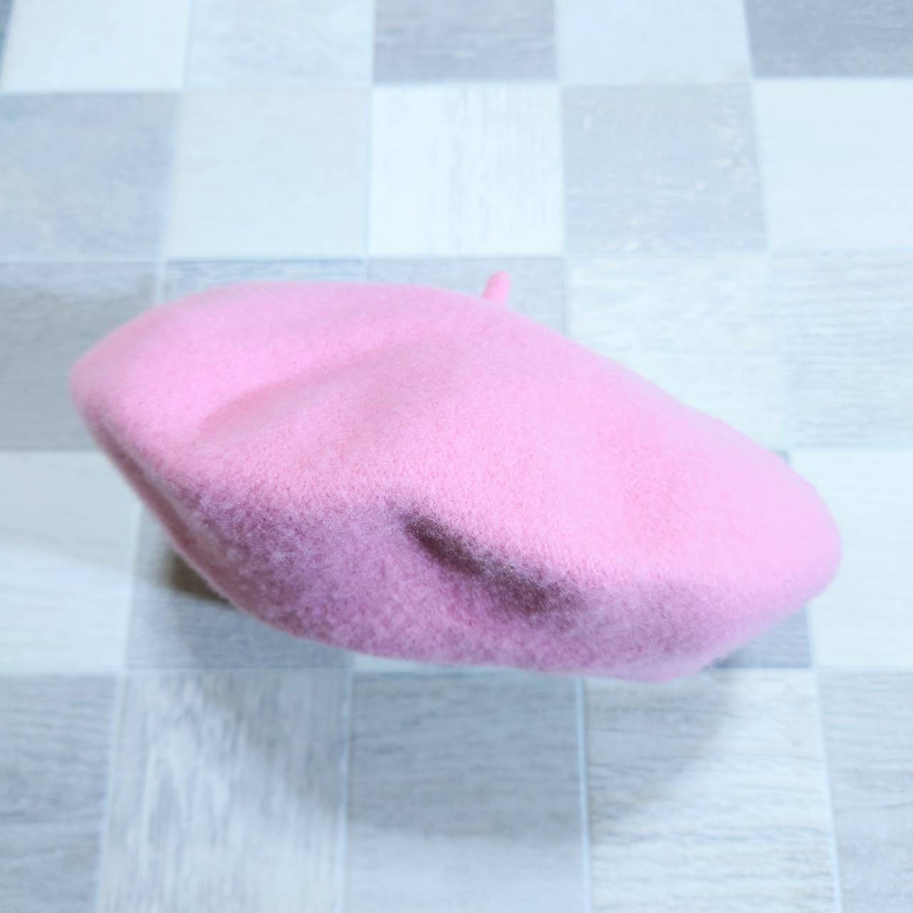 BAKARRA フランス製 ウール ベレー帽 ピンク 帽子