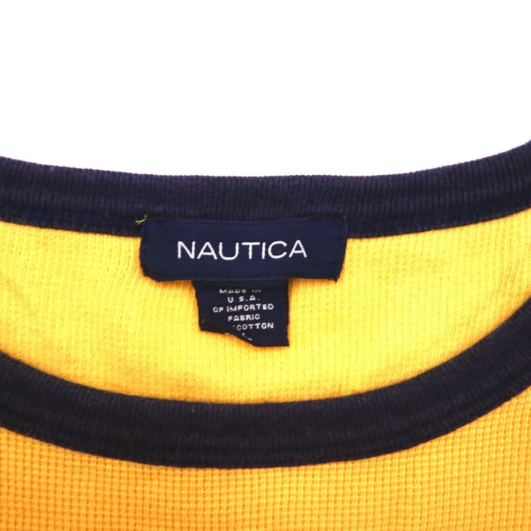 NAUTICA ロングスリーブTシャツ L イエロー USA製 オーバーサイズ