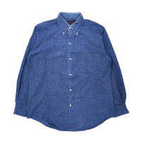 EVISU ボタンダウンシャツ 38 ブルー デニム | Vintage.City ヴィンテージ 古着