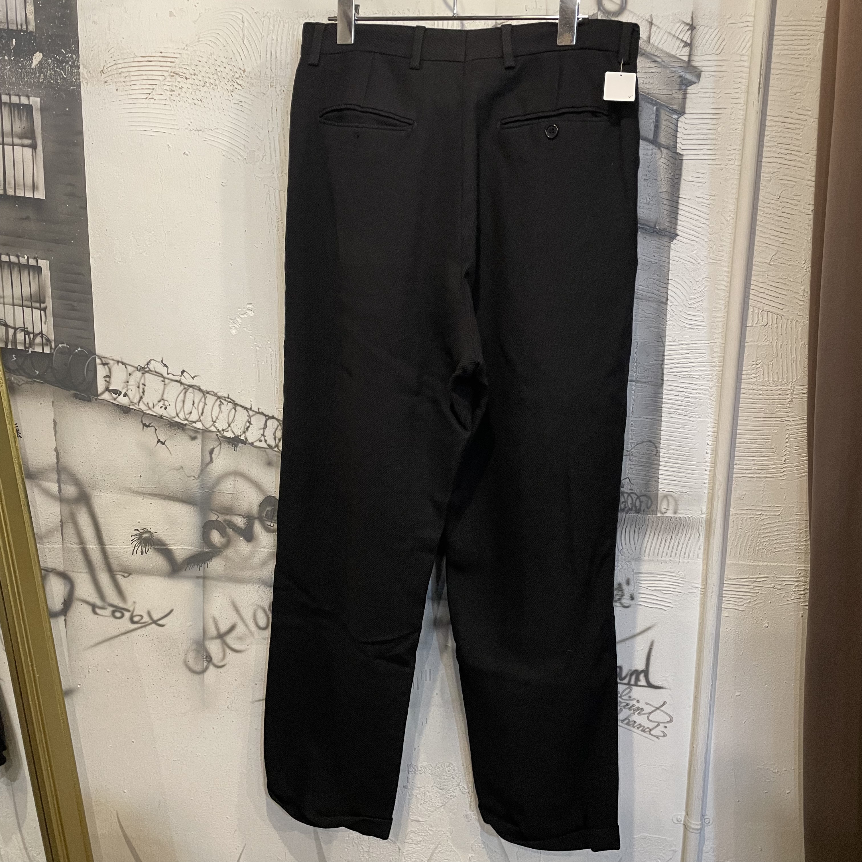 polyester two-tuck slacks pants | Vintage.City