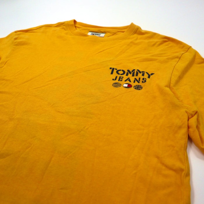 TOMMY JEANS ロングスリーブTシャツ L イエロー コットン 袖ロゴ | Vintage.City ヴィンテージ 古着