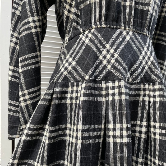 puff sleeve tartan check dress | Vintage.City ヴィンテージ 古着
