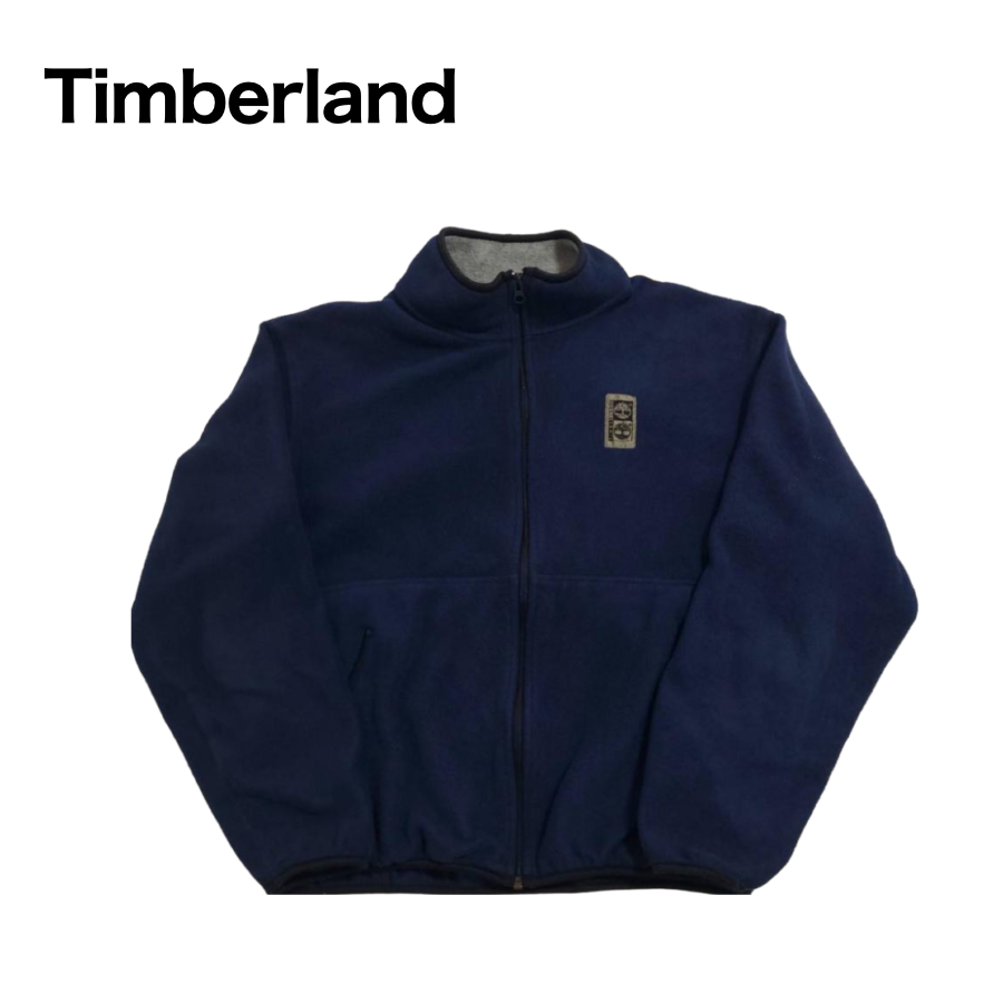 【708】Timberland フリースジャケット ネイビー Lサイズ