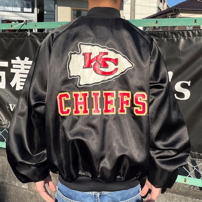90s USA製 NFL カンザスシティ ナイロンスタジャン バックプリント | Vintage.City ヴィンテージ 古着
