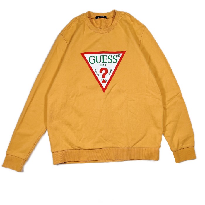 Free size GUESS logo printsweat masterd | Vintage.City ヴィンテージ 古着
