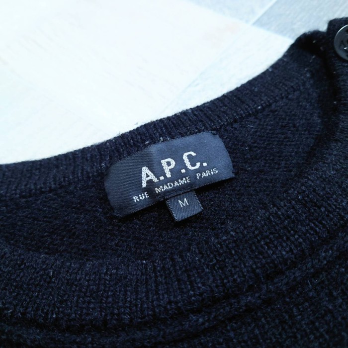 A.P.C. イタリアン ウール マリン ニット セーター ブラック M | Vintage.City ヴィンテージ 古着