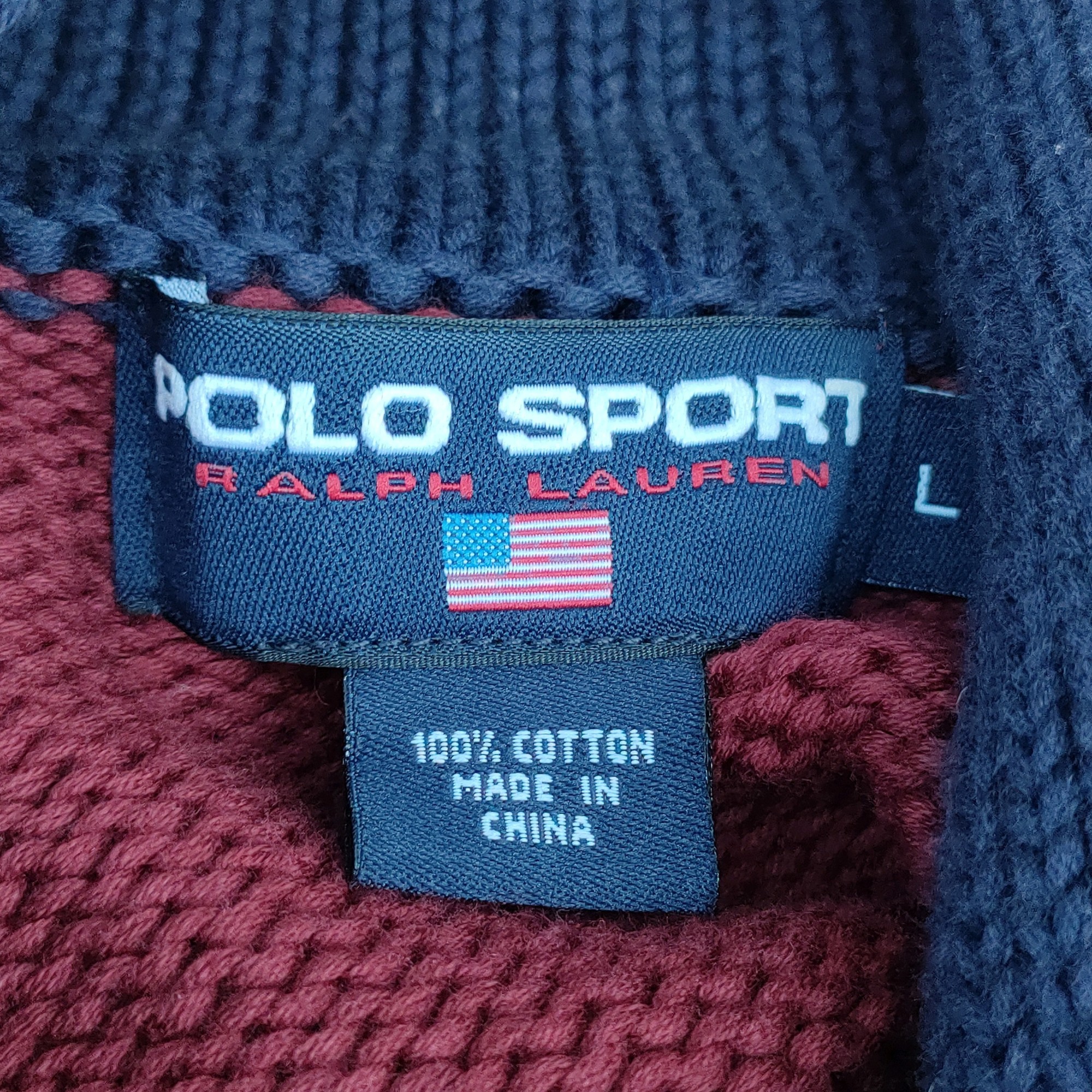 【90s】美品/ポロスポーツ ラルフローレン ショールカラー ニット セーター