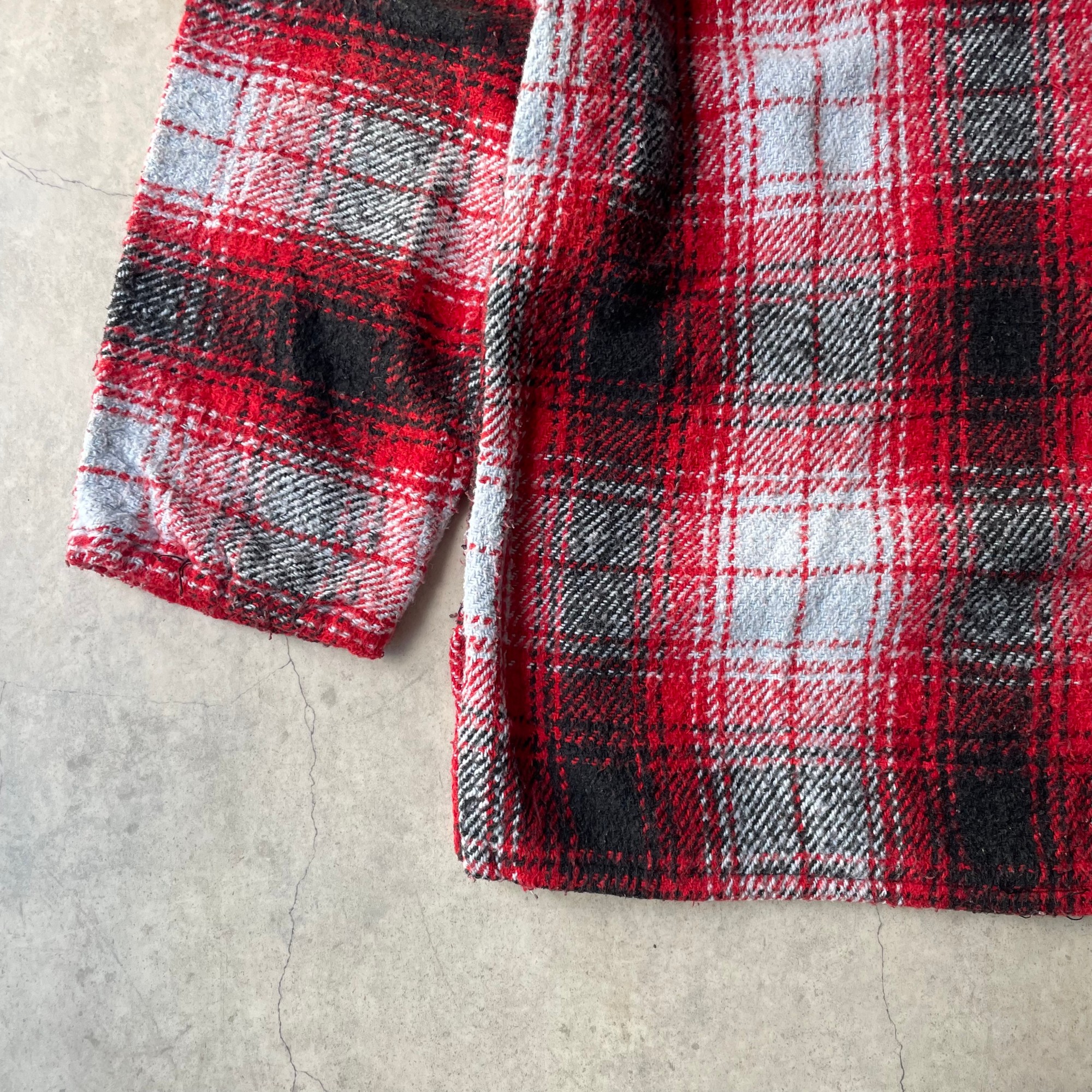 Mexican parka ombre check red