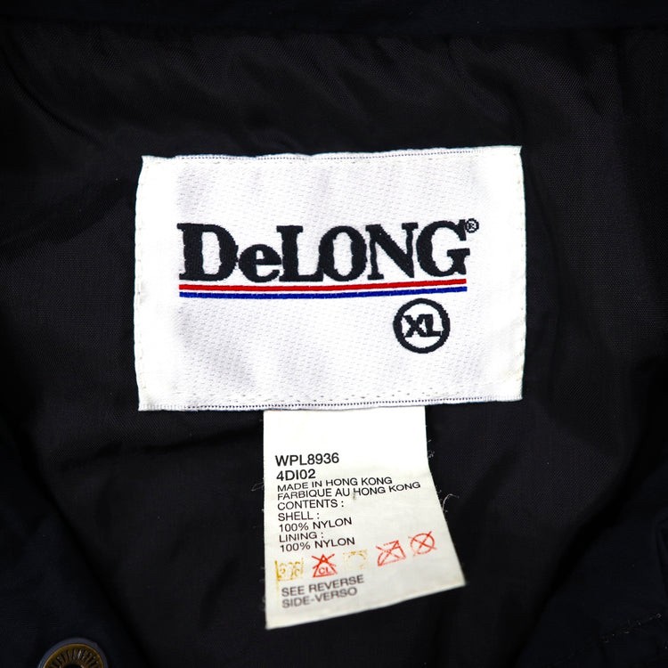DELONG ナイロンジャケット XL ネイビー クレイジーパターン 90s