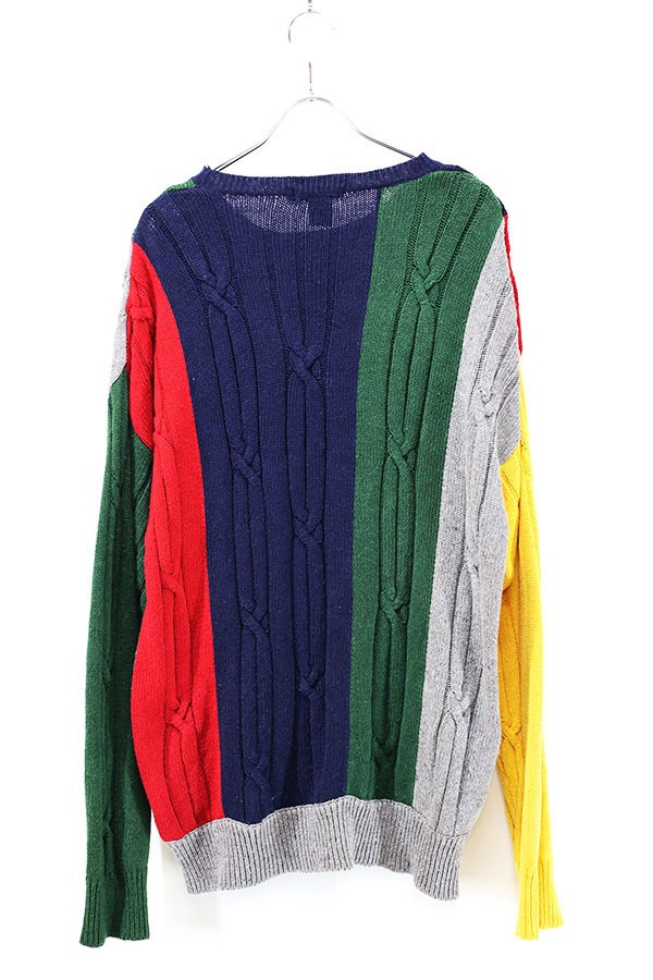 90s NAUTICA Crazy Pattern Cable Knit