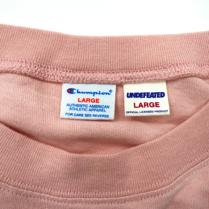 UNDEFEATED × CHAMPION ロングスリーブTシャツ L ピンク | Vintage.City ヴィンテージ 古着