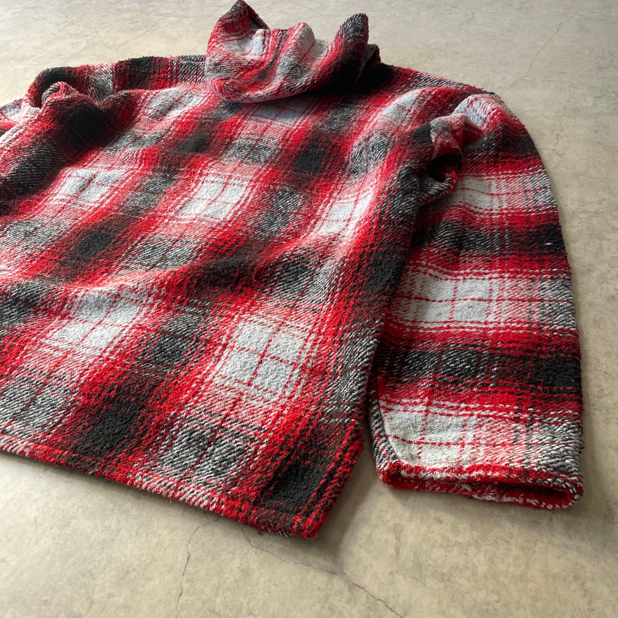 Mexican parka ombre check red
