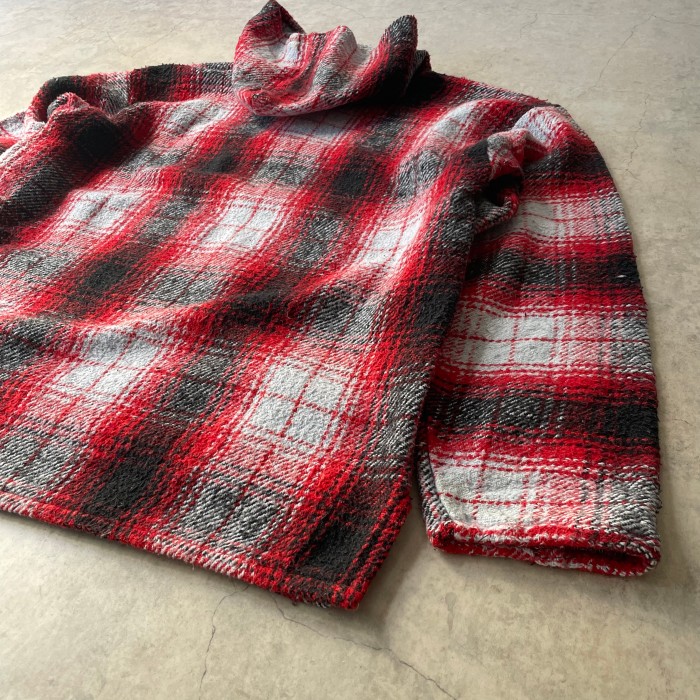 Mexican parka ombre check red | Vintage.City ヴィンテージ 古着