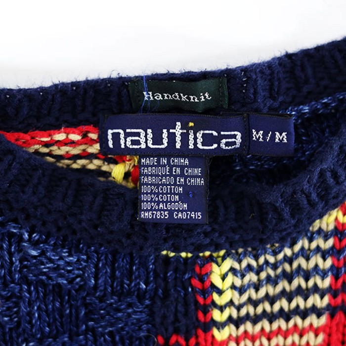 90s NAUTICA Crazy Patch Work Design knit | Vintage.City ヴィンテージ 古着
