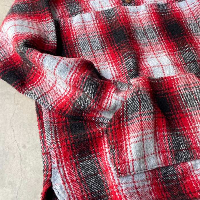 Mexican parka ombre check red | Vintage.City ヴィンテージ 古着