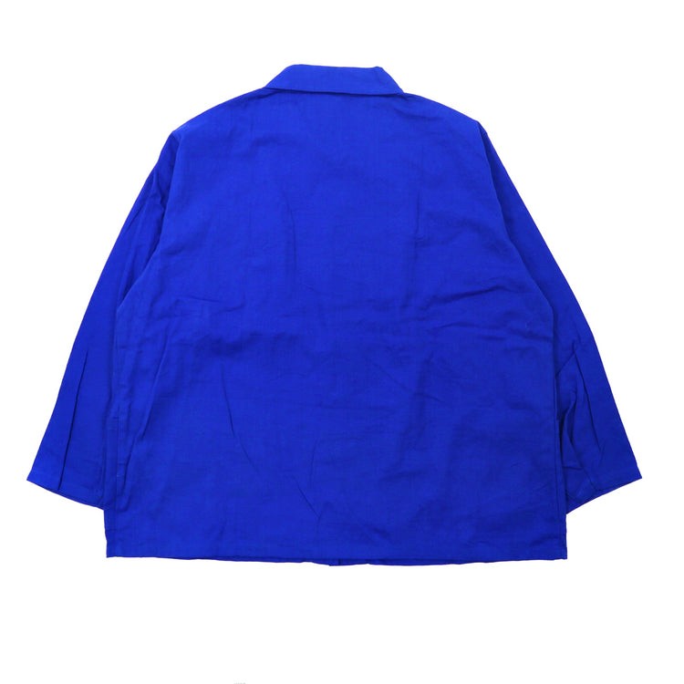 ユーロワークジャケット カバーオール XL ブルー コットン フランス製