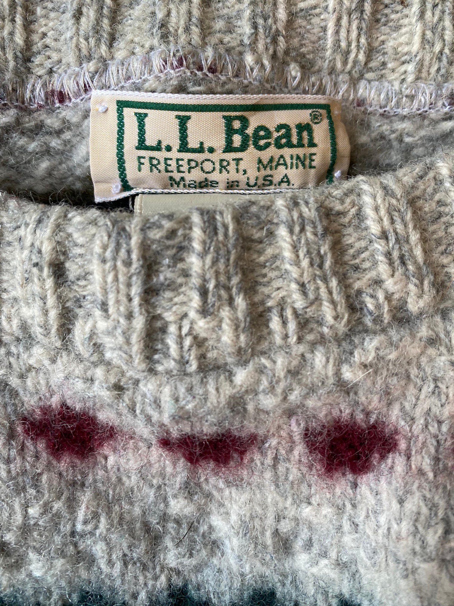 L.L.Bean made in USA sweater