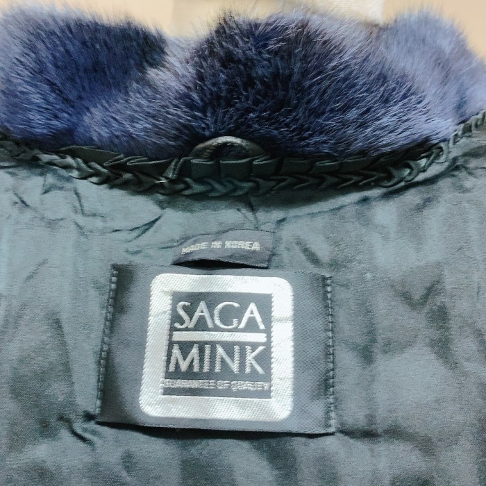 サガミンク　ハーフコート　青紫色　SAGA MINK  美品 | Vintage.City ヴィンテージ 古着
