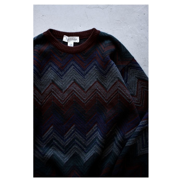 Vintage Gradation Jagged Sweater | Vintage.City ヴィンテージ 古着