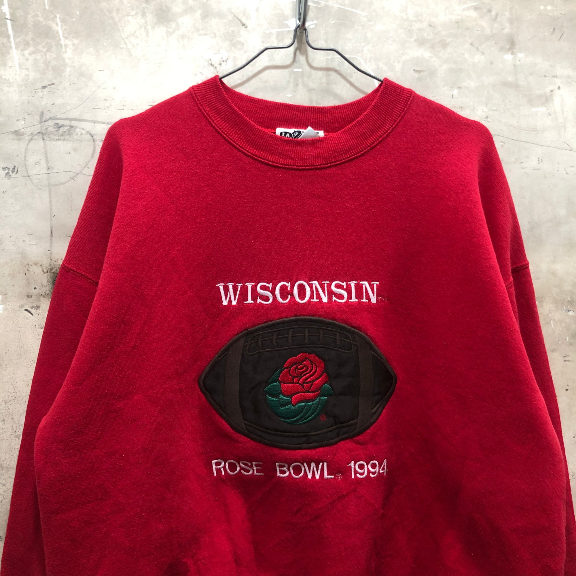 90s USA古着WISCONSIN ROSE BOWL スウェットトレーナー